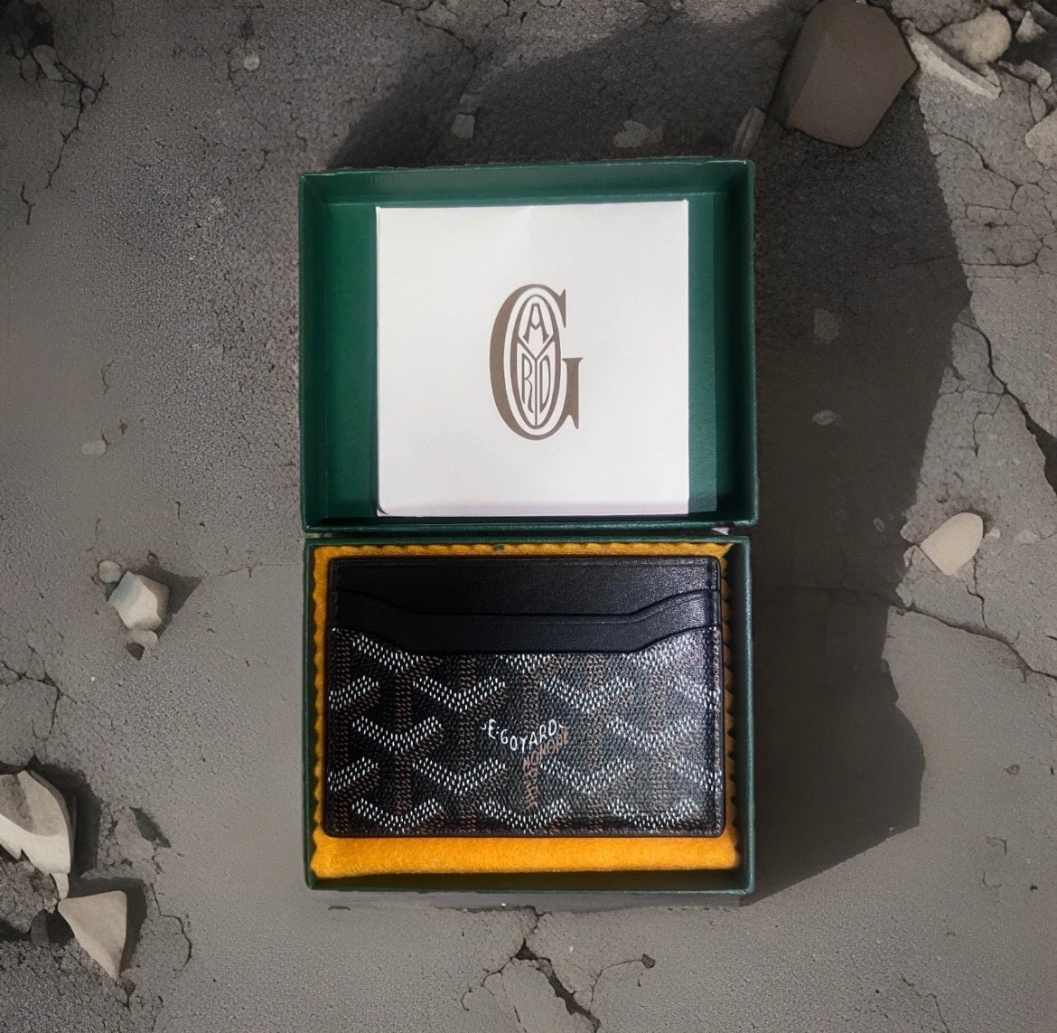 Goyard Black Luxury Leather Carholder with Saint Sulpice