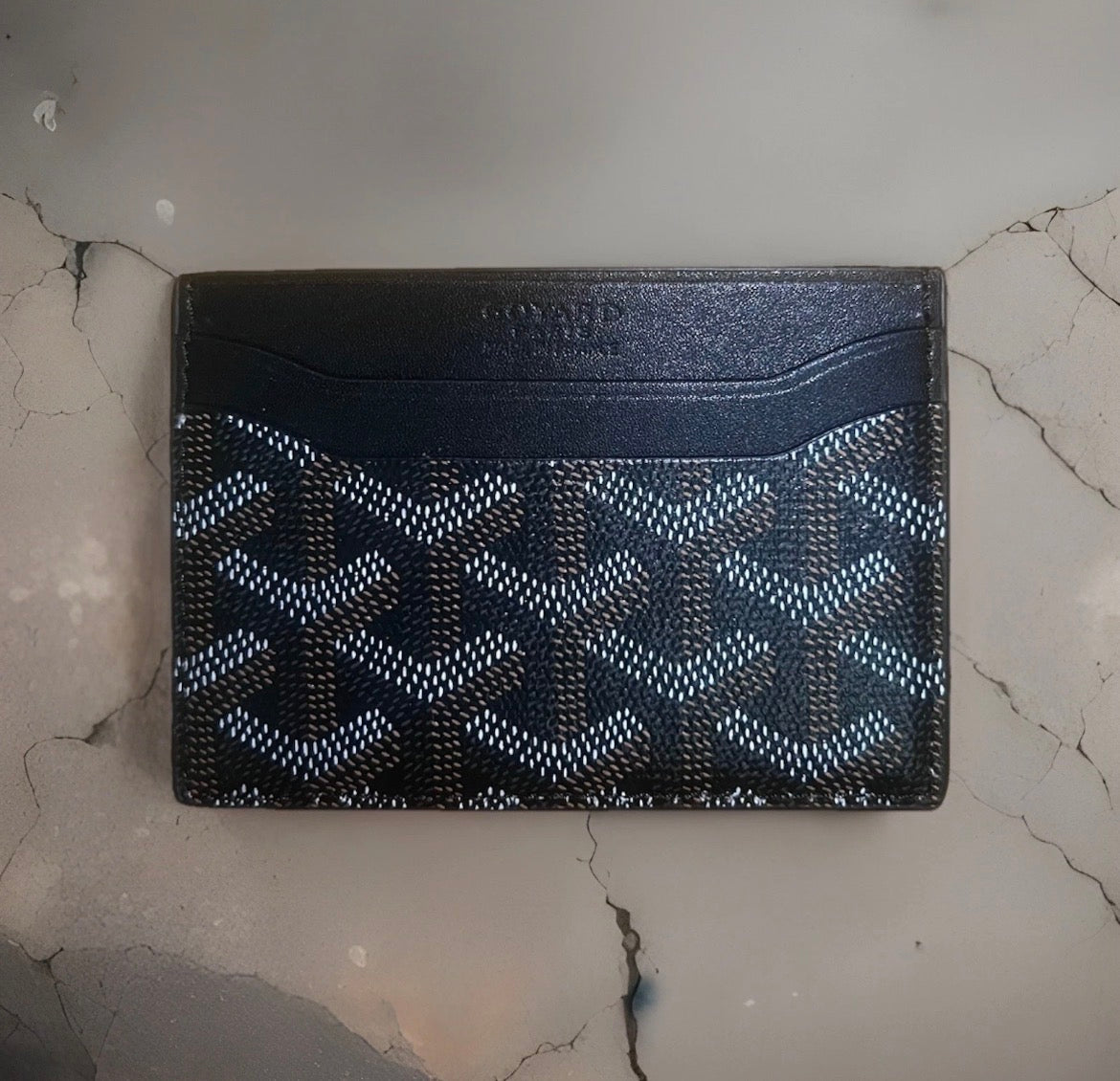 Goyard Black Luxury Leather Carholder with Saint Sulpice
